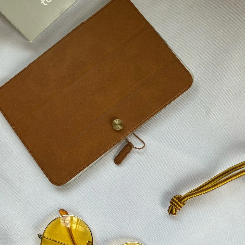 Tablet Case for iPad Mini - Brown Faux Leather Folio new